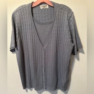 Alfred Dunner smoke blue ladies sweater